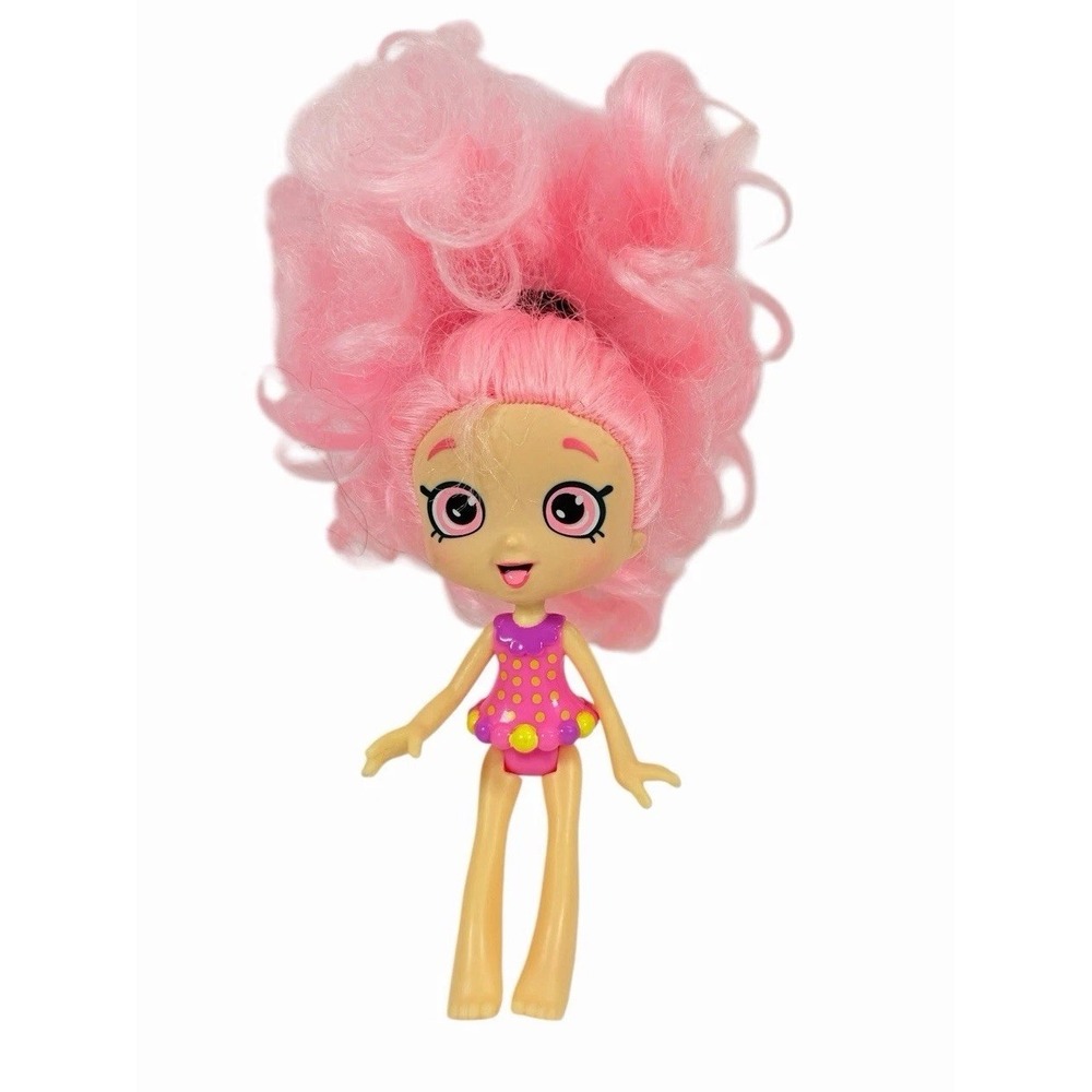 Pink‎ Bubbleisha Shopkins Doll Shoppies Piled High Hair 5" Play Toy